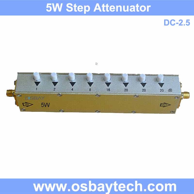 5W Adjustable RF Microwave variable Push Button Attenuator